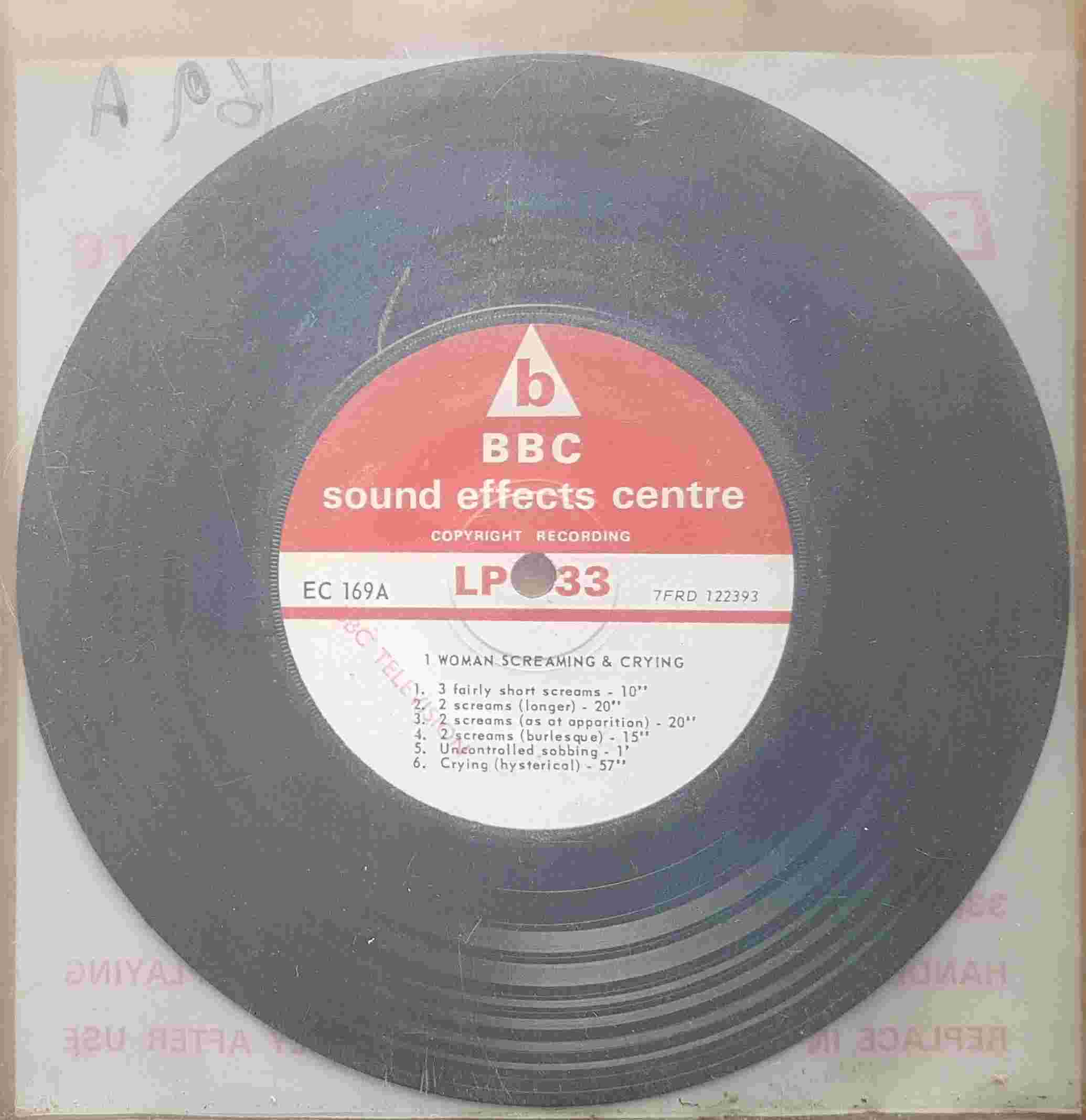 Picture of EC 169A Screams by artist Not registered from the BBC records and Tapes library